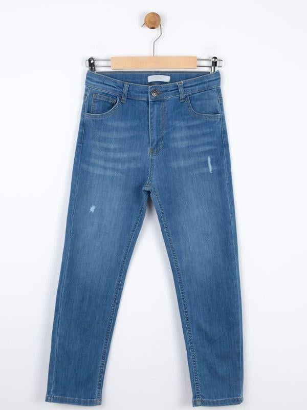 Çocuk Esnek İnce Kumaş Kot Pantolon