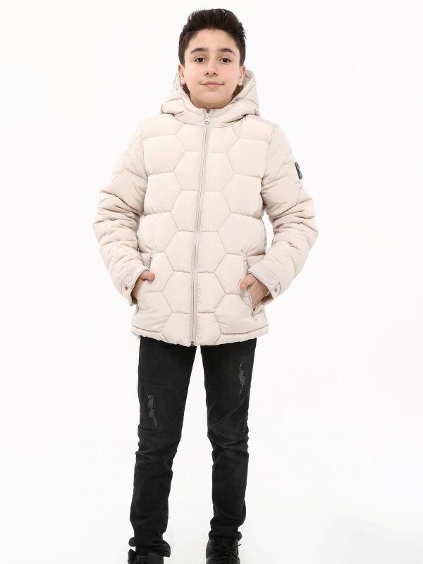 Çocuk Fermuarlı Cepli İçi Tüylü Mont