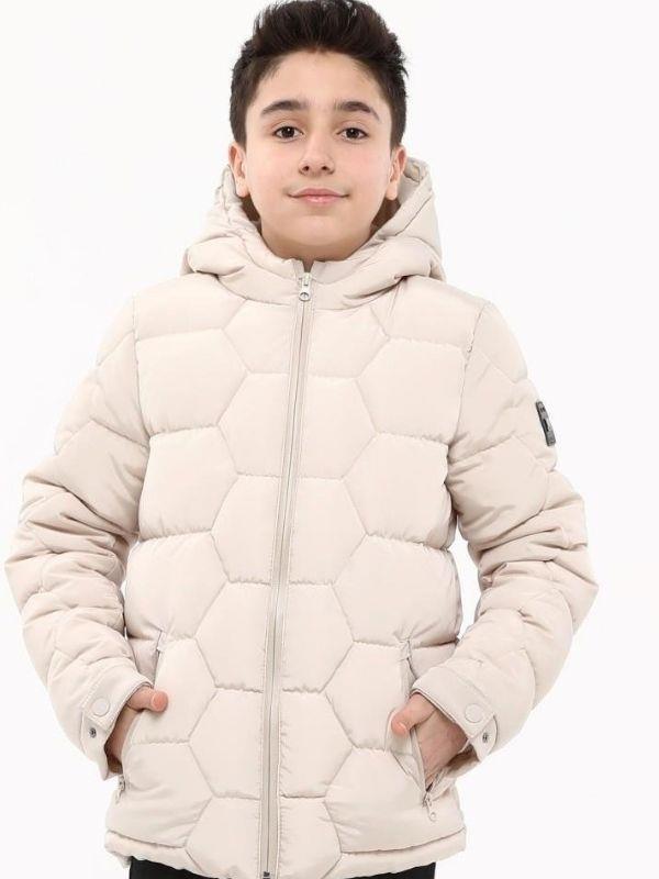 Çocuk Fermuarlı Cepli İçi Tüylü Mont