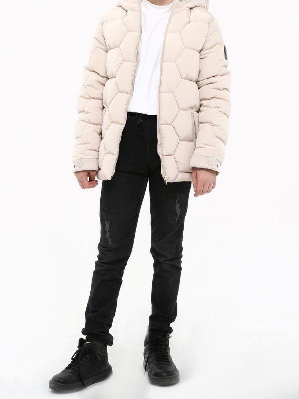 Çocuk Fermuarlı Cepli İçi Tüylü Mont