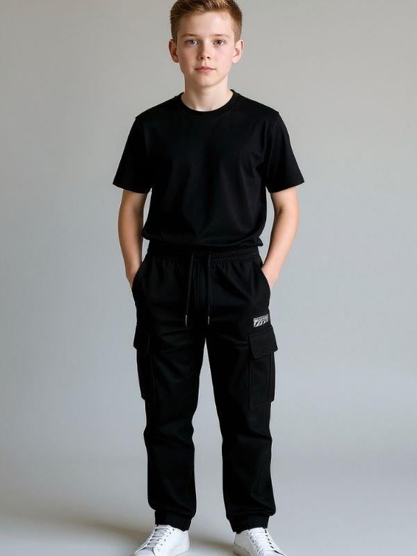 Çocuk Kargo Cepli Paçası Lastikli Eşofman Alt