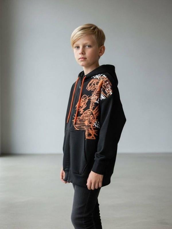 Çocuk Mevsimlik Tavşan Baskılı Fermuarlı Hırka