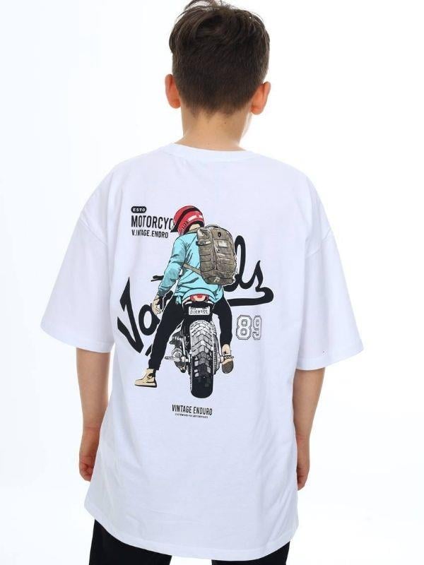 Çocuk Motor Baskılı Tshirt