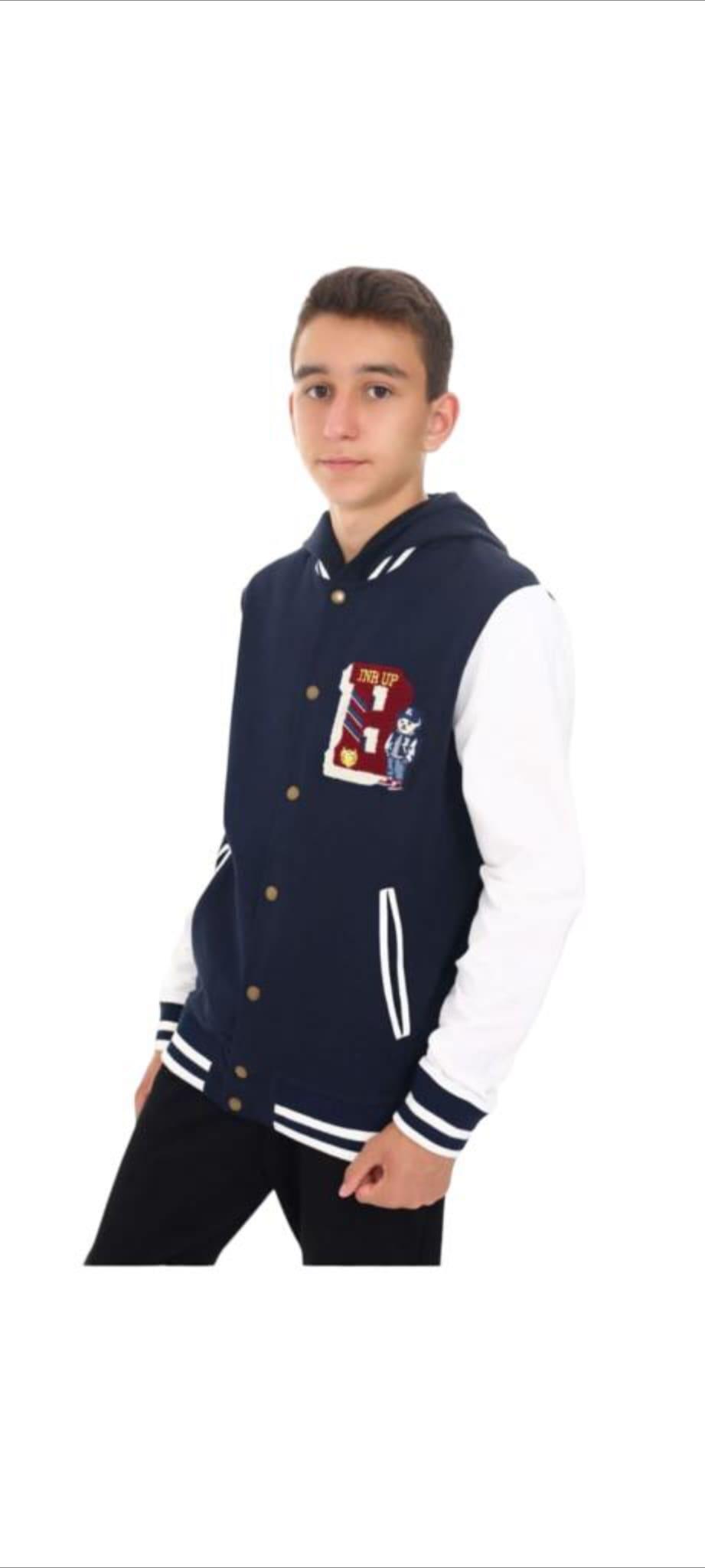 Çocuk Pamuklu B Nakışlı Kolej Hırkası