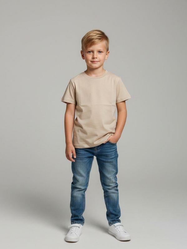 Çocuk Pamuklu Basic Yuvarlak Yaka T-shirt