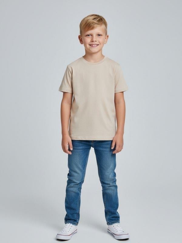 Çocuk Pamuklu Basic Yuvarlak Yaka T-shirt