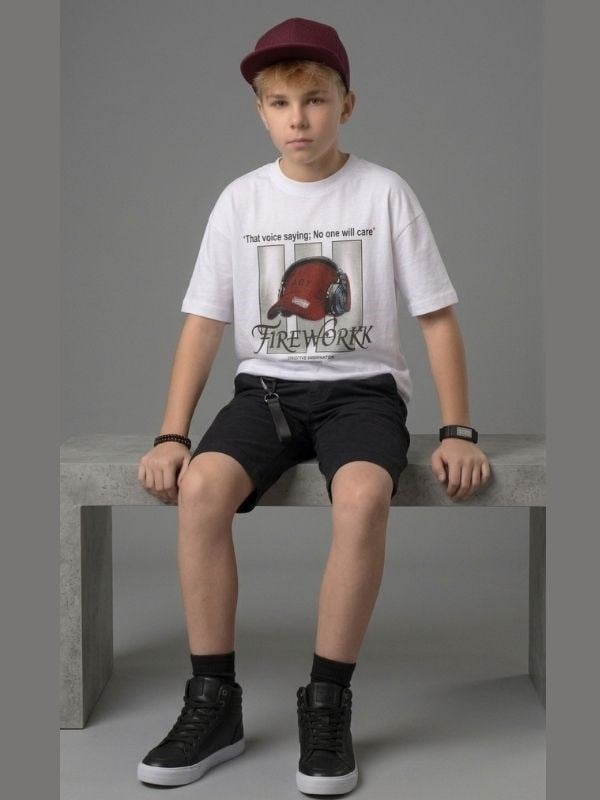 Çocuk Pamuklu Baskılı T-shirt