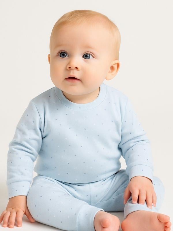 Çocuk Pamuklu Çiçek Desenli Pijama Takımı