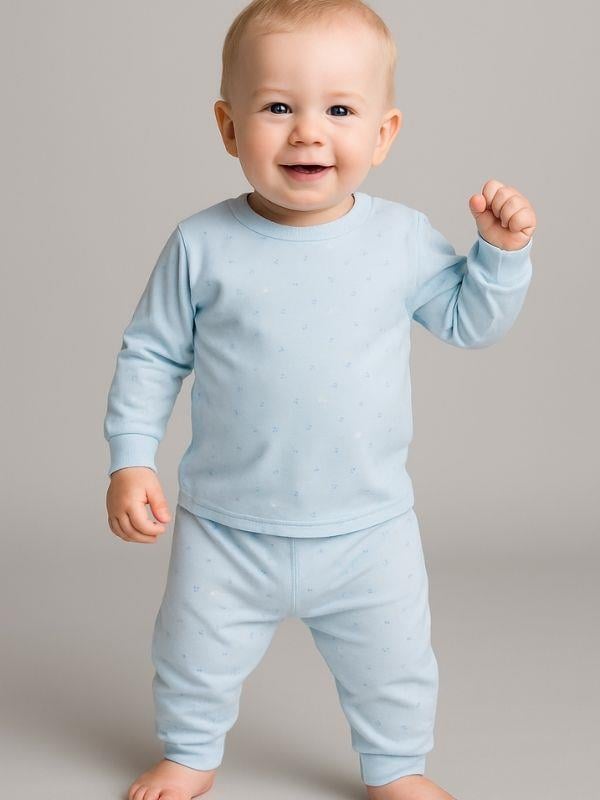 Çocuk Pamuklu Çiçek Desenli Pijama Takımı