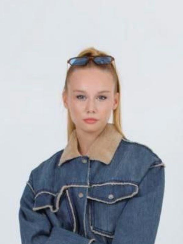 Çocuk Tasarım Geniş Kesim İçi Peluş Kot Mont