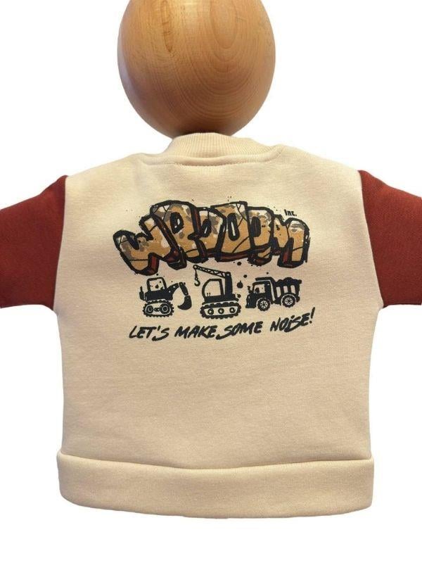 Erkek Bebek 3 İplik Sırt Baskılı Şardonlu Kolej Ceket