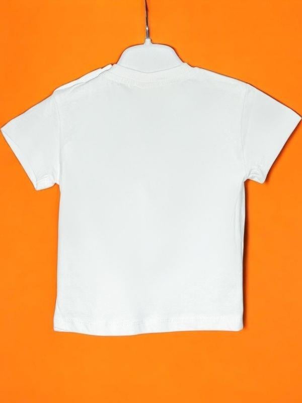 Erkek Bebek Baskılı Omuzdan Düğmeli T-shirt