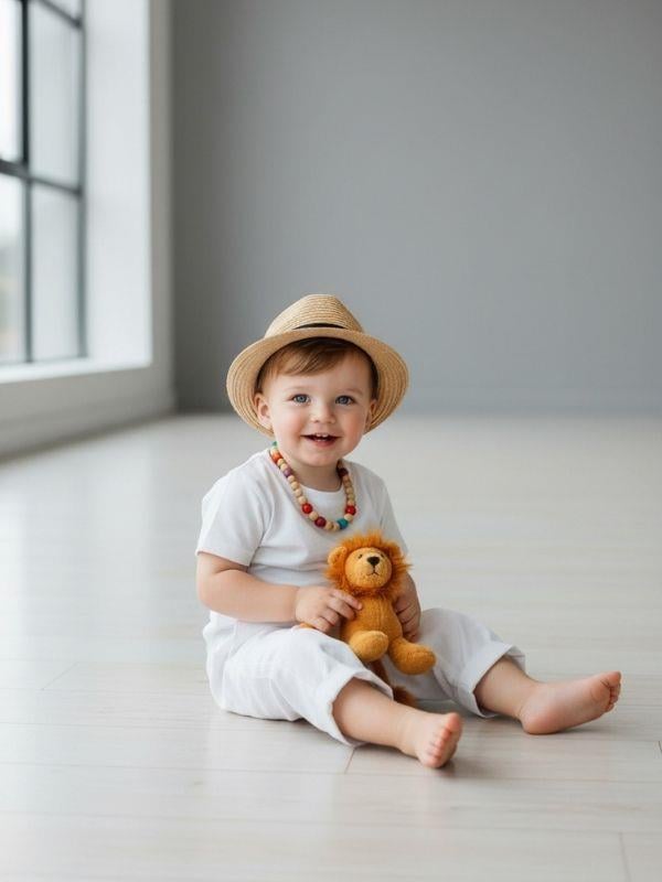 Erkek Bebek Beli Lastikli Bağcıklı Pantolon