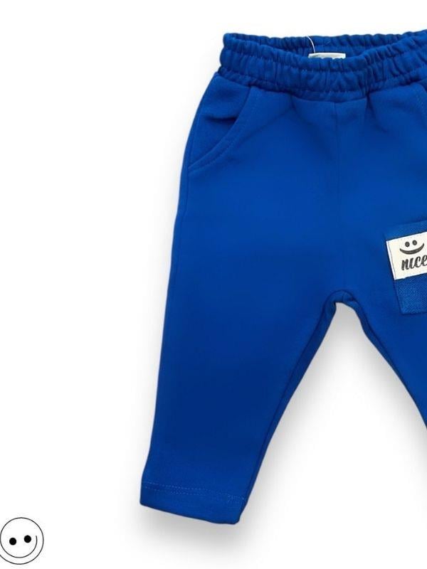 Erkek Bebek Beli Lastikli Cepli Eşofman Alt