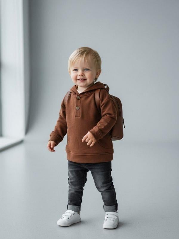 Erkek Bebek Cep Detaylı Kapüşonlu Sweatshirt