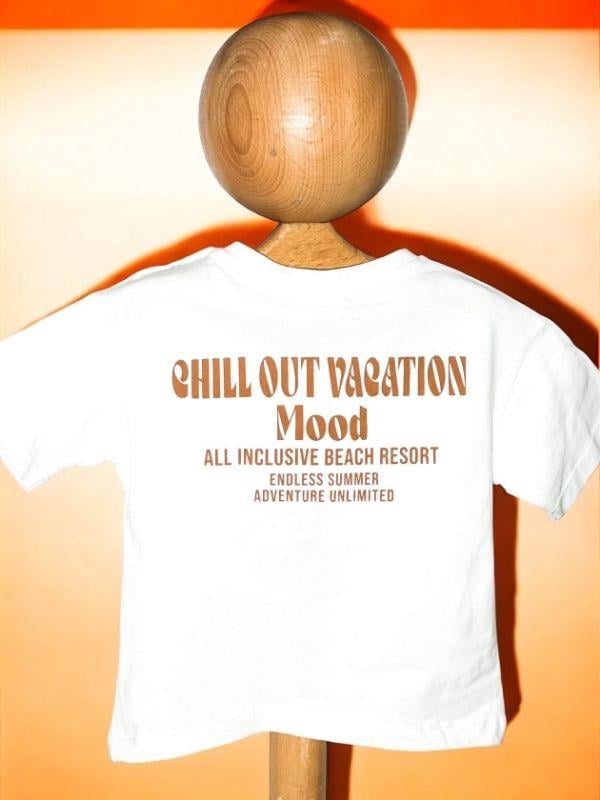 Erkek Bebek Chill Out Yazılı Pamuklu T-shirt