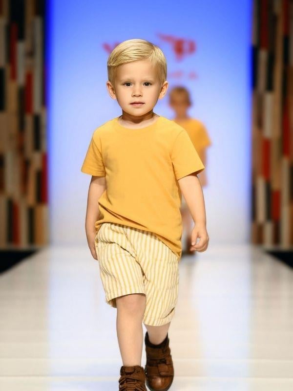 Erkek Bebek Çizgili Dokuma Şort