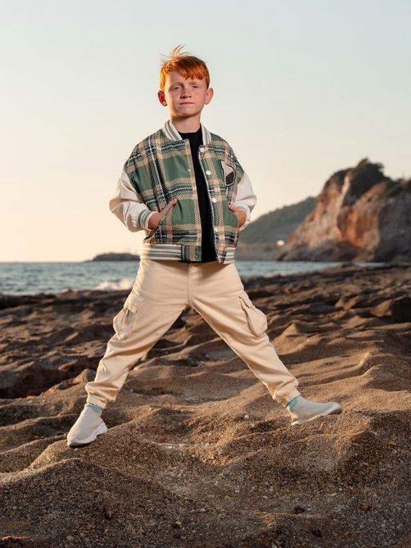 Erkek Bebek / Çocuk Ekose Desenli Kolej Mont