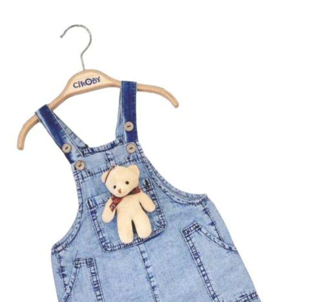 Erkek Bebek Çocuk Pamuklu İnce Ayıcık Hediyeli Salopet