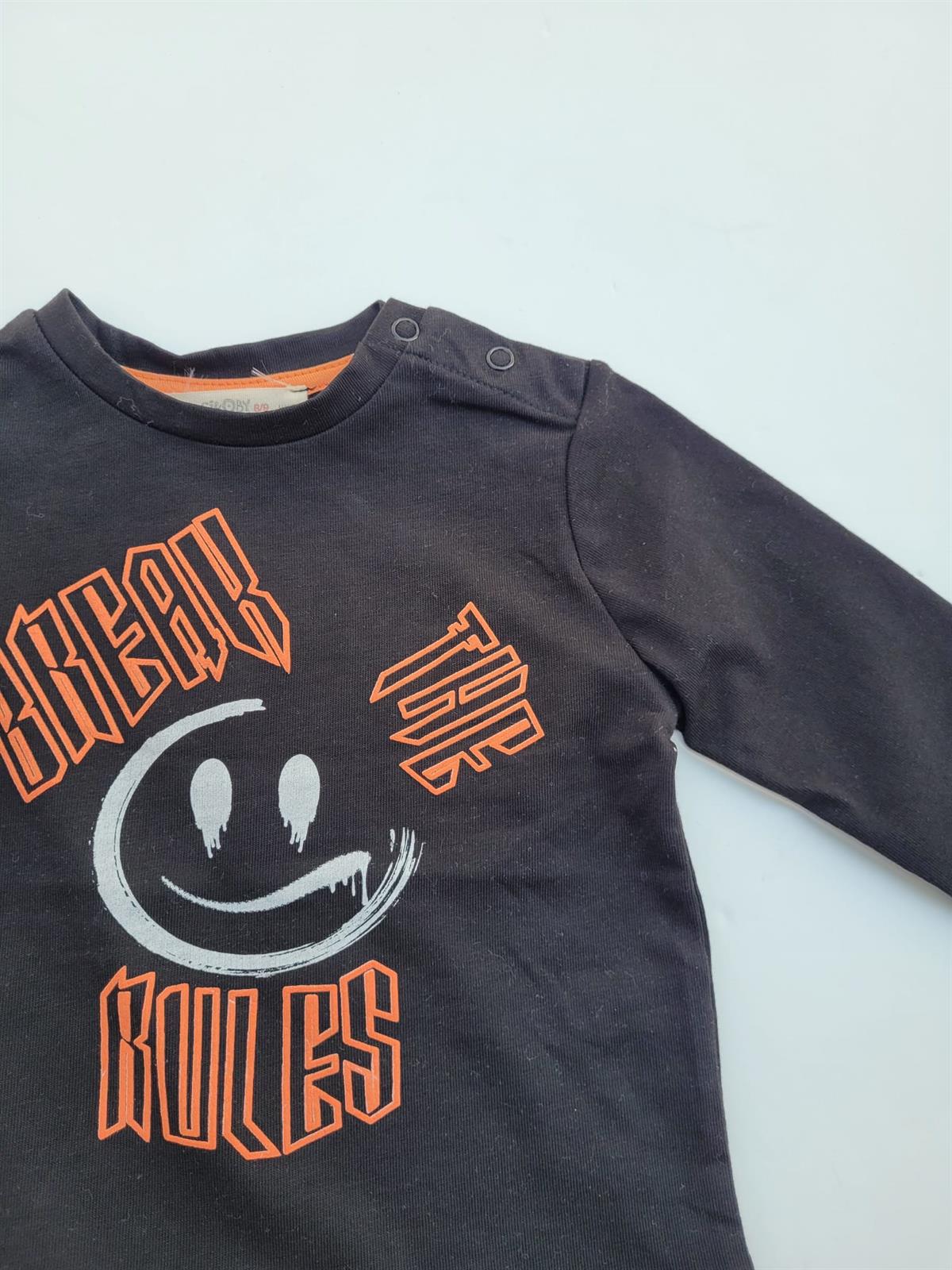 Erkek Bebek Çocuk Yüzde Yüz Pamuklu İnce Uzun Kol Tshirt