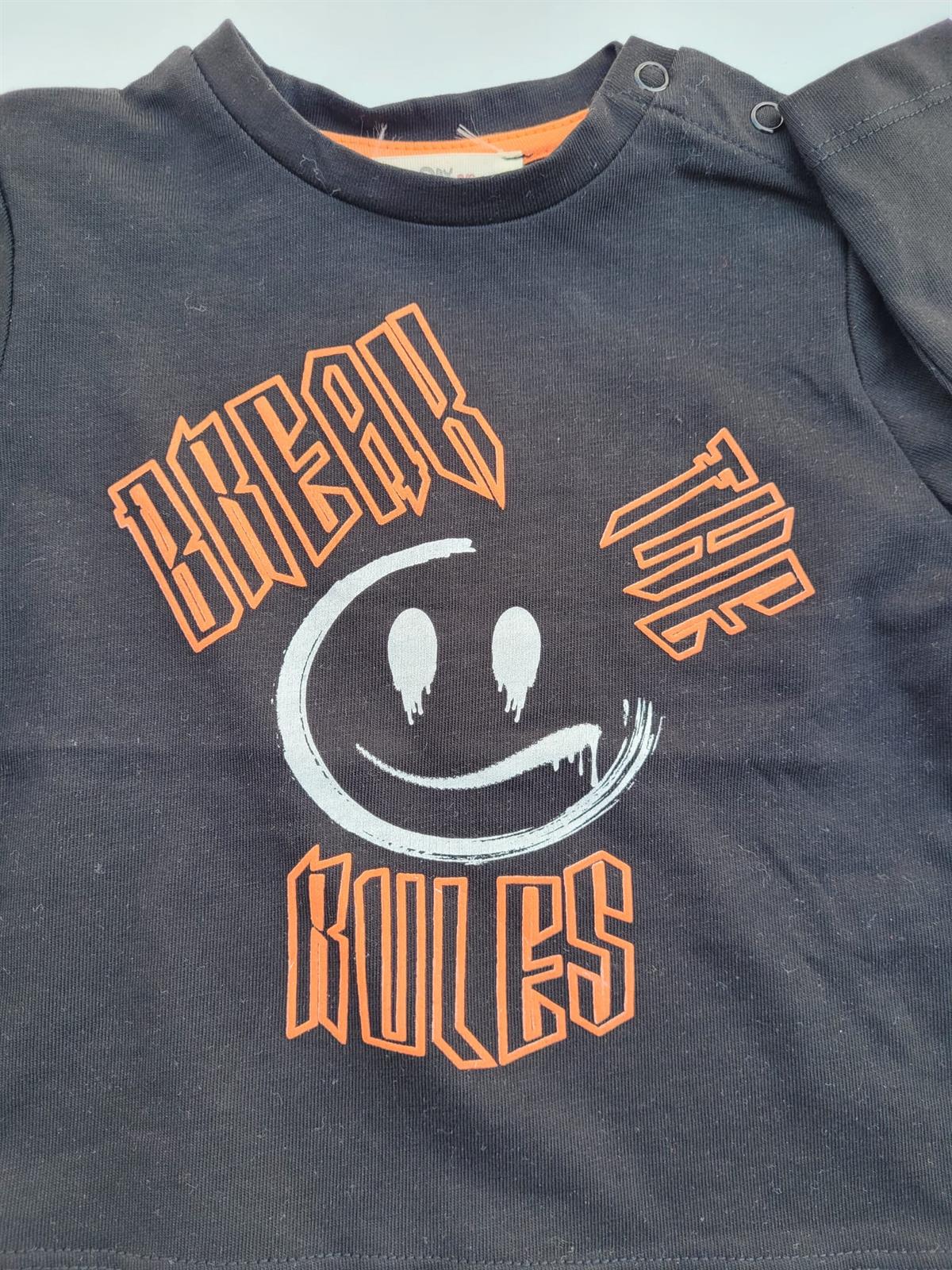 Erkek Bebek Çocuk Yüzde Yüz Pamuklu İnce Uzun Kol Tshirt