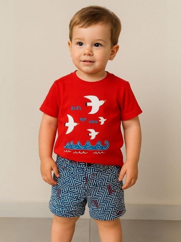 Erkek Bebek Desenli Şort