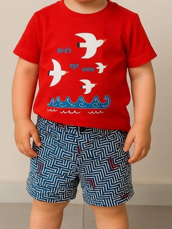 Erkek Bebek Desenli Şort