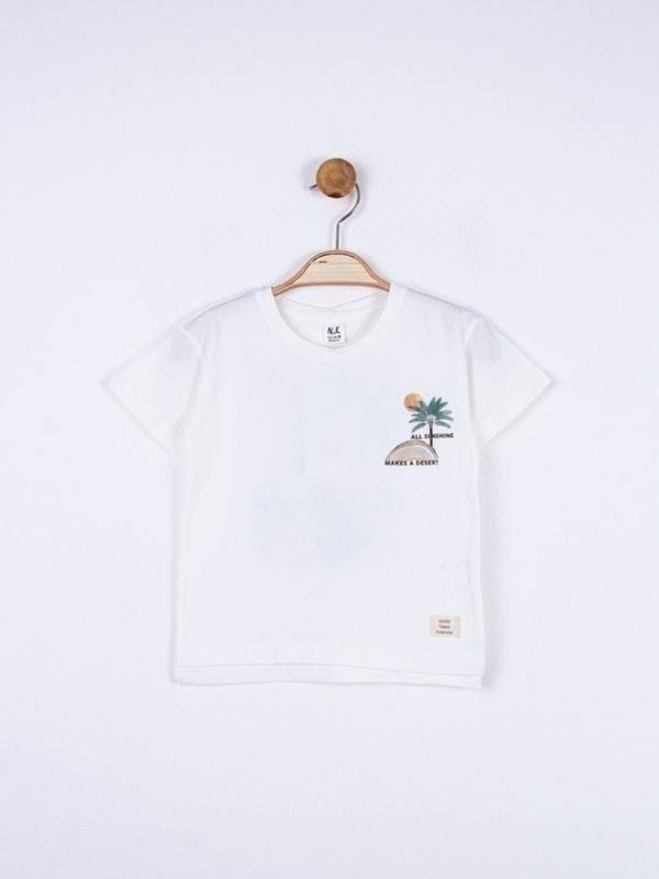 Erkek Bebek Desert Pamuklu Sırtı Baskılı Tshirt