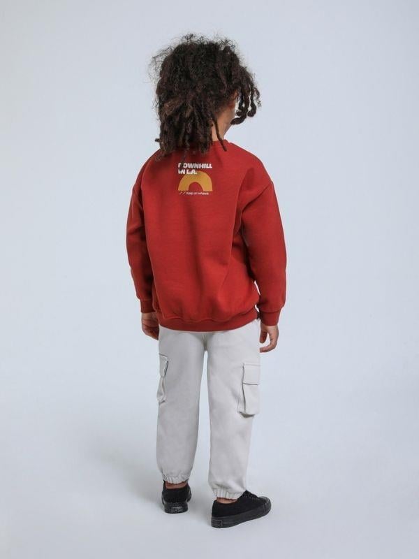 Erkek Bebek Downhill Yazılı Sweatshirt