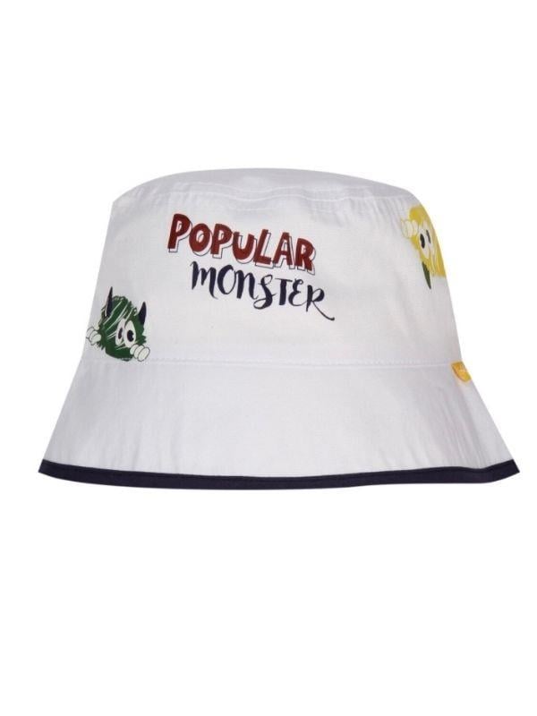 Erkek Bebek Fötr Monster Yazılı 1-3 Yaş Arası Şapka