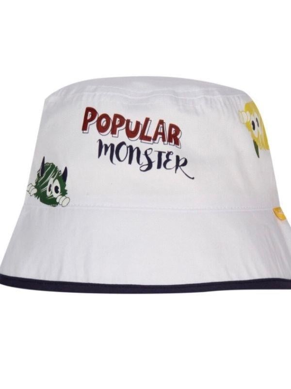 Erkek Bebek Fötr Monster Yazılı 1-3 Yaş Arası Şapka