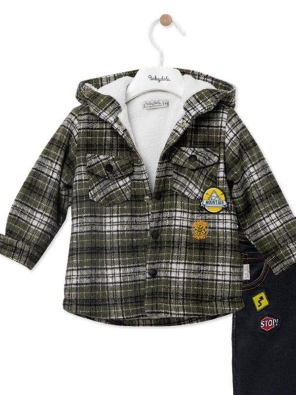 Erkek Bebek Kalın Mont Ve Pantolon Takım