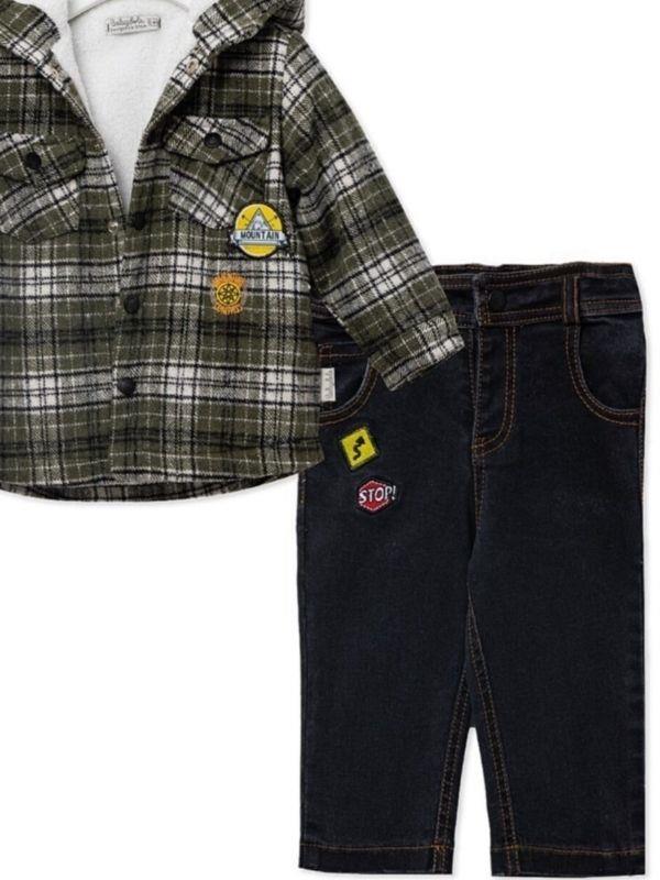 Erkek Bebek Kalın Mont Ve Pantolon Takım