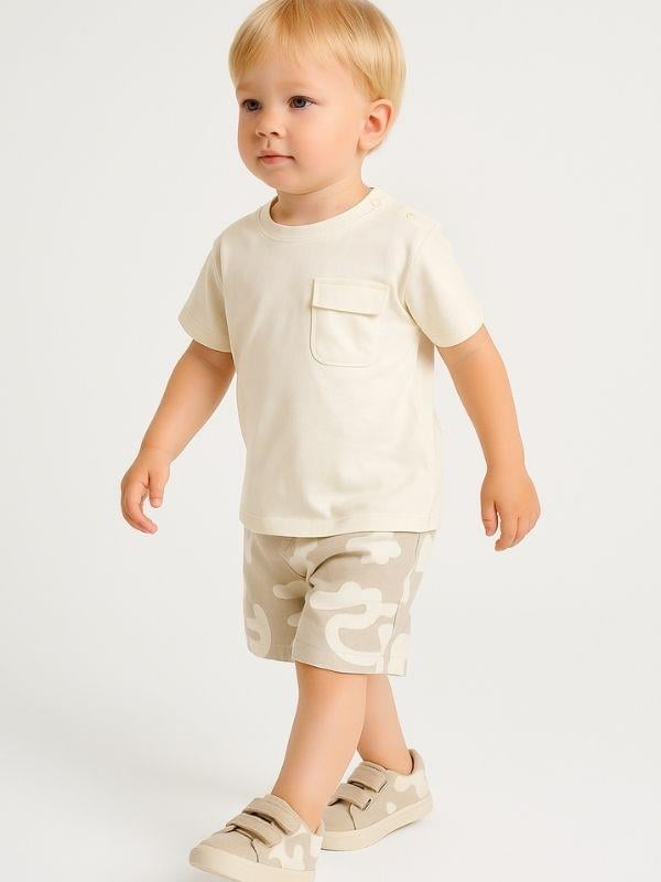Erkek Bebek Kamuflaj Desenli Cepli Şort