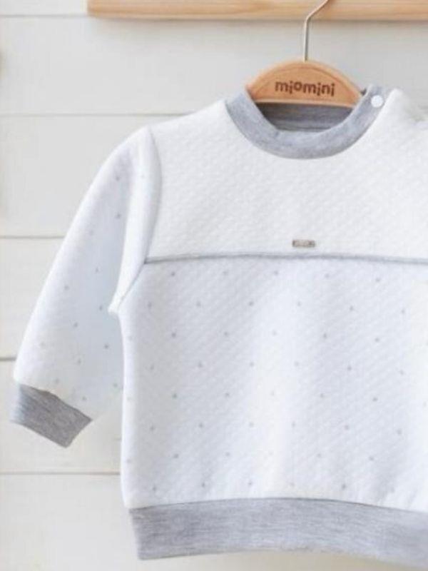 Erkek Bebek Kapitone Sweatshirt Kadife Pantolonlu Takım