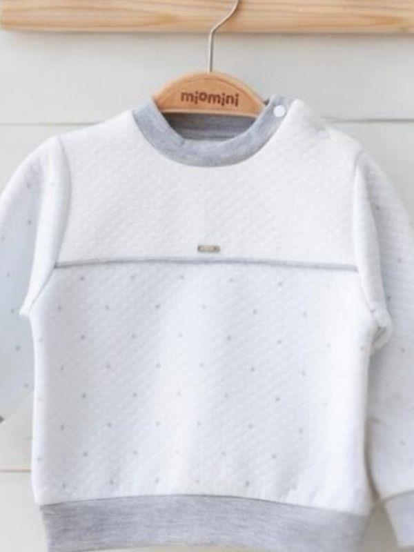 Erkek Bebek Kapitone Sweatshirt Kadife Pantolonlu Takım