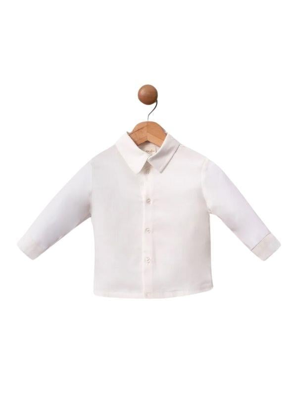 Erkek Bebek Kapüşonlu Yelekli Gömlek Pantolon Takım