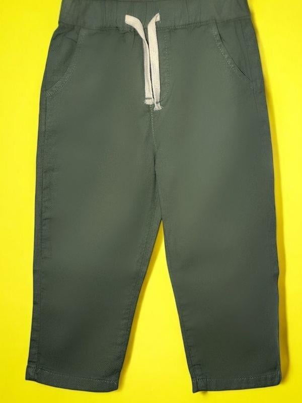 Erkek Bebek Keten Beli Paçası Lastikli Pantolon