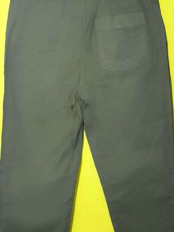 Erkek Bebek Keten Beli Paçası Lastikli Pantolon