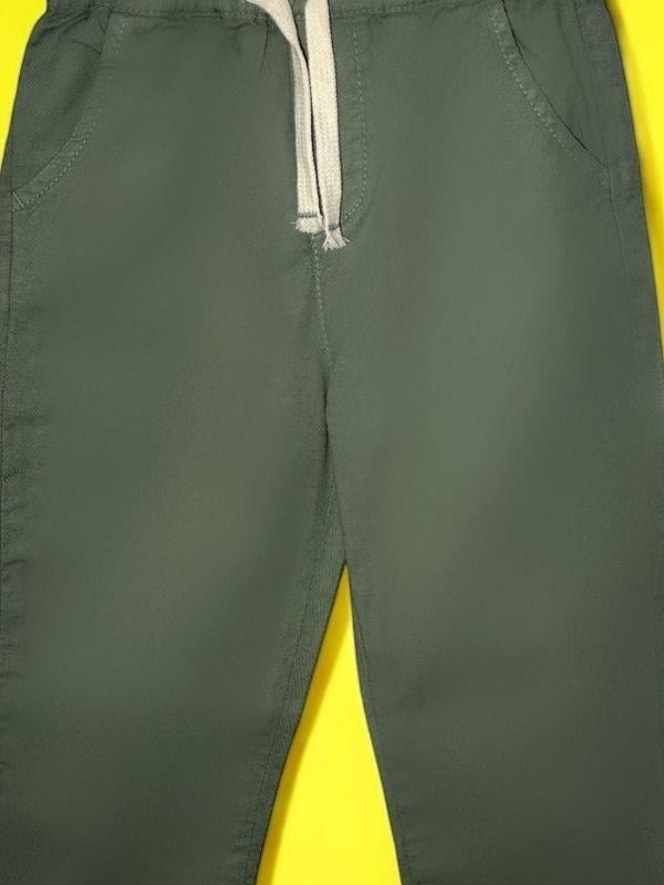 Erkek Bebek Keten Beli Paçası Lastikli Pantolon