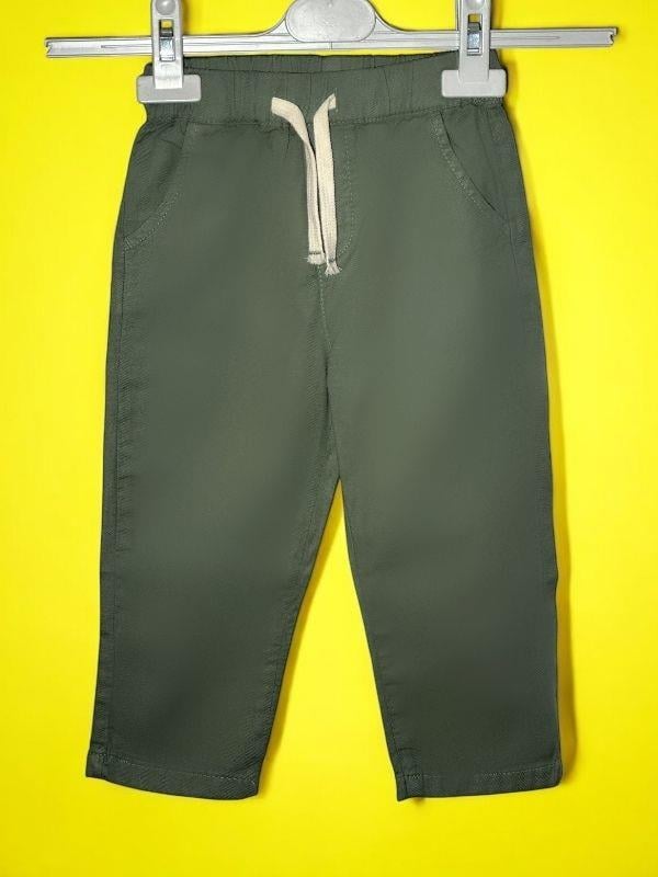 Erkek Bebek Keten Beli Paçası Lastikli Pantolon