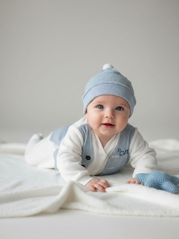 Erkek Bebek Kışlık Yelek Detaylı Şık Tulum