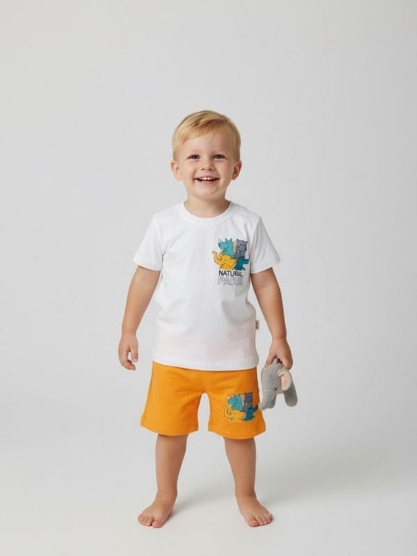 Erkek Bebek Natural Park Sırt Baskılı Şortlu Takım