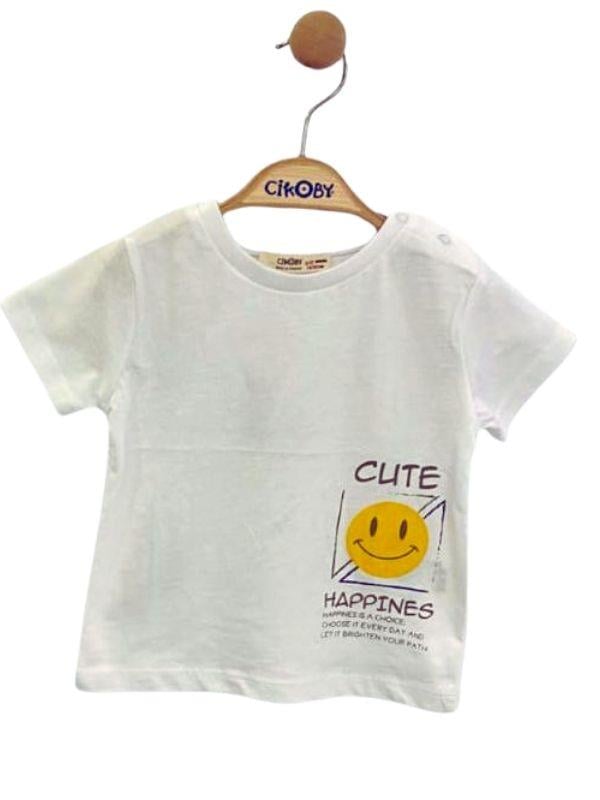 Erkek Bebek Ön Cep Detaylı Pamuklu Şortlu Takım