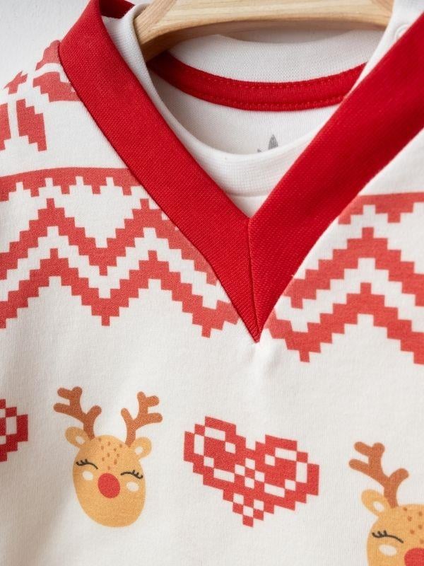 Erkek Bebek Organik Body ve Süveterli Yılbaşı Temalı 3'lü Takım