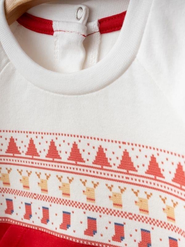 Erkek Bebek Organik Yılbaşı Temalı Eşofman Takımı