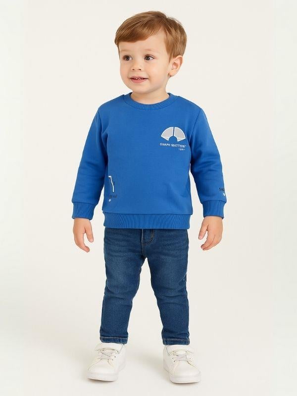 Erkek Bebek Pamuklu Baskılı Sweatshirt