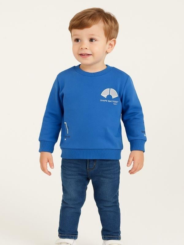 Erkek Bebek Pamuklu Baskılı Sweatshirt