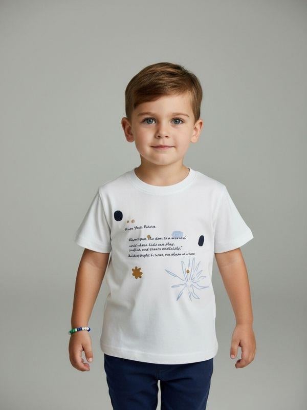 Erkek Bebek Pamuklu Baskılı T-shirt