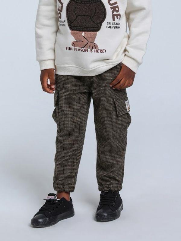 Erkek Bebek Pamuklu Beli Paçası Lastikli Yumuşak Pantolon